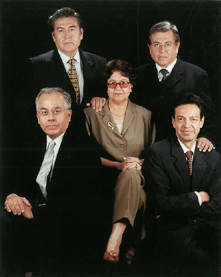 Maria del Rosario, Javier Efraín, Julio Alberto, Mario Enrique García Gutiérrez i Edgar Medina García.